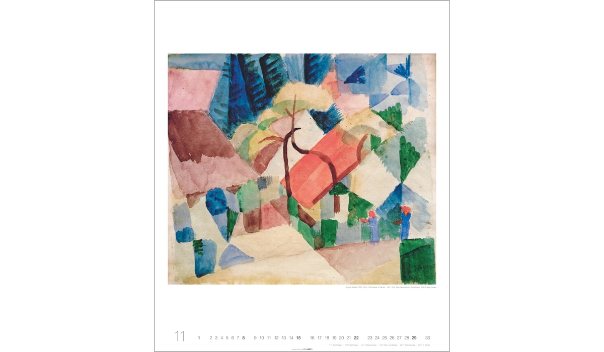 advertising calendar: August Macke 2026