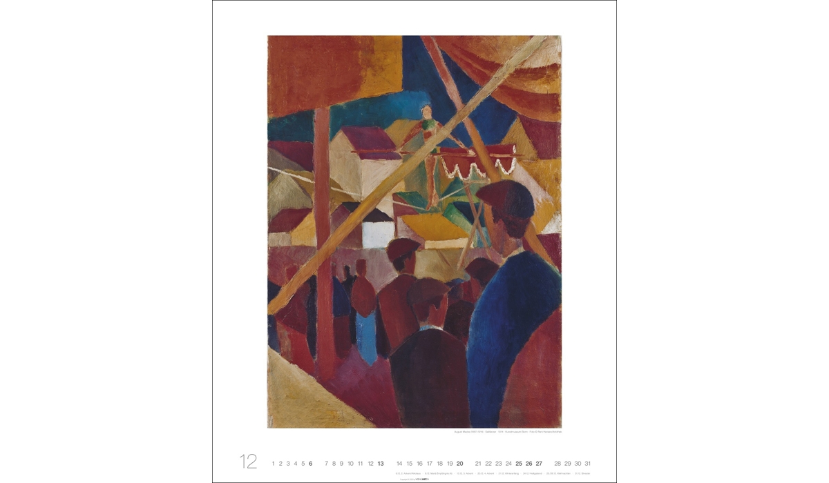advertising calendar: August Macke 2026