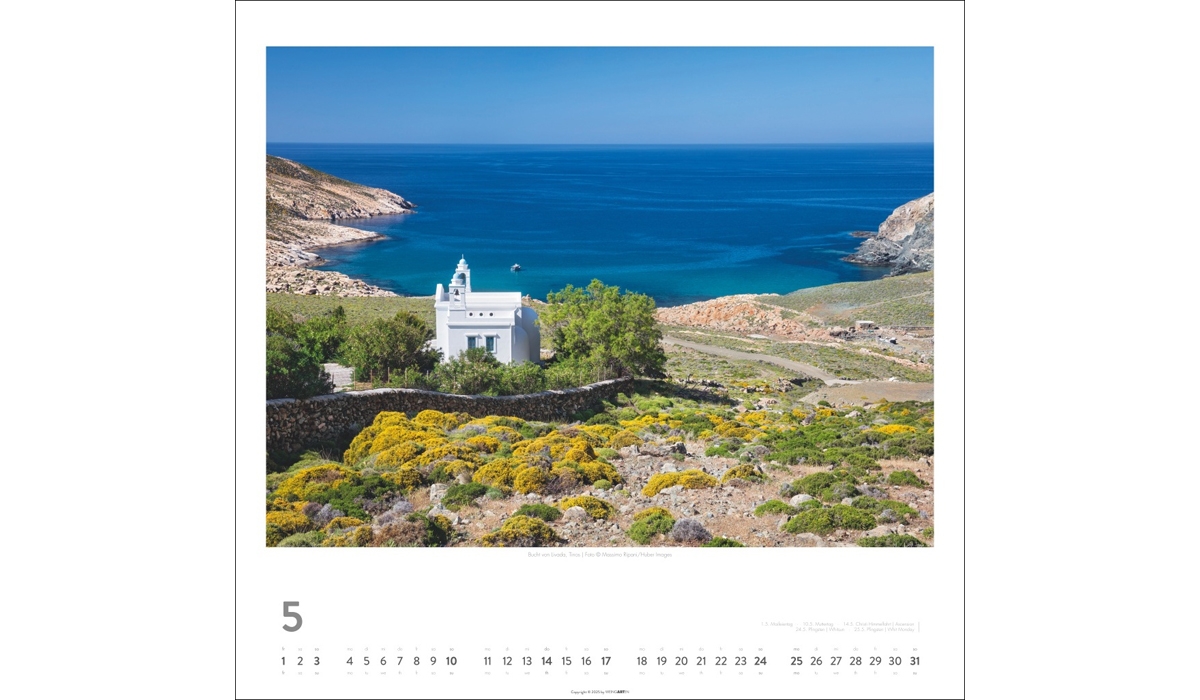 advertising calendar: Greek islands 2026