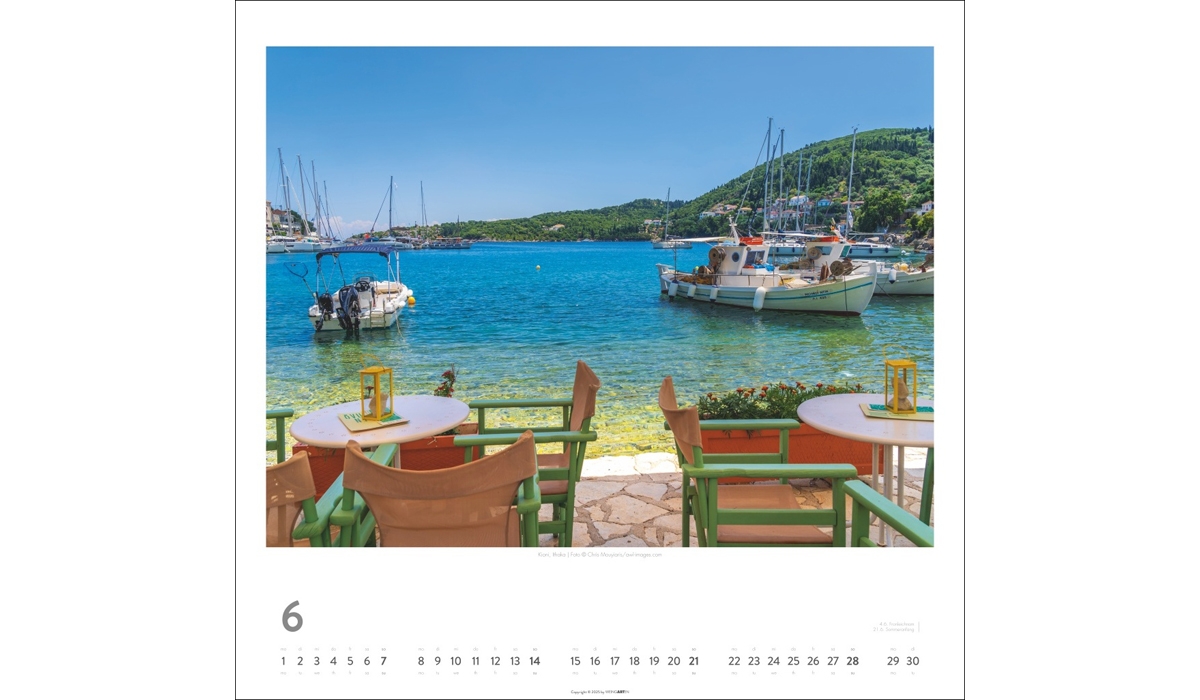advertising calendar: Greek islands 2026