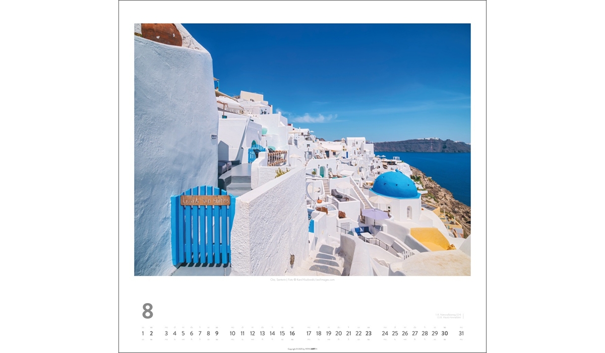 advertising calendar: Greek islands 2026