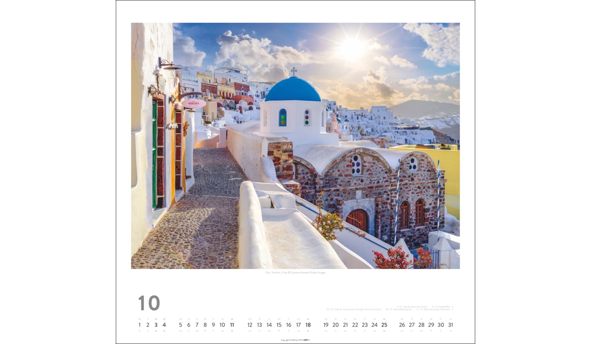 advertising calendar: Greek islands 2026