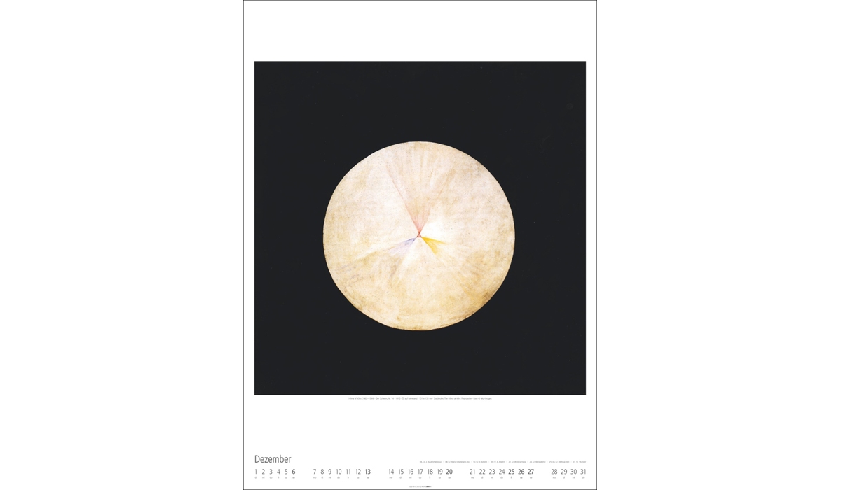 advertising calendar: Hilma af Klint 2026