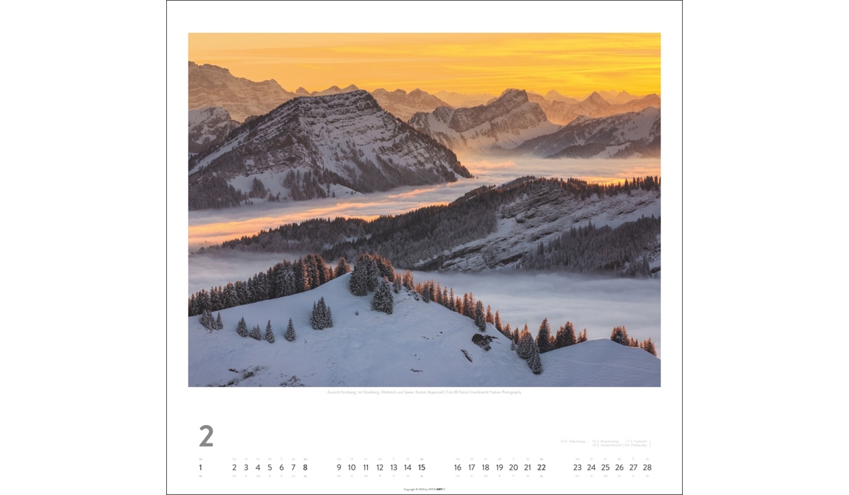 Werbekalender: Schweiz 2026