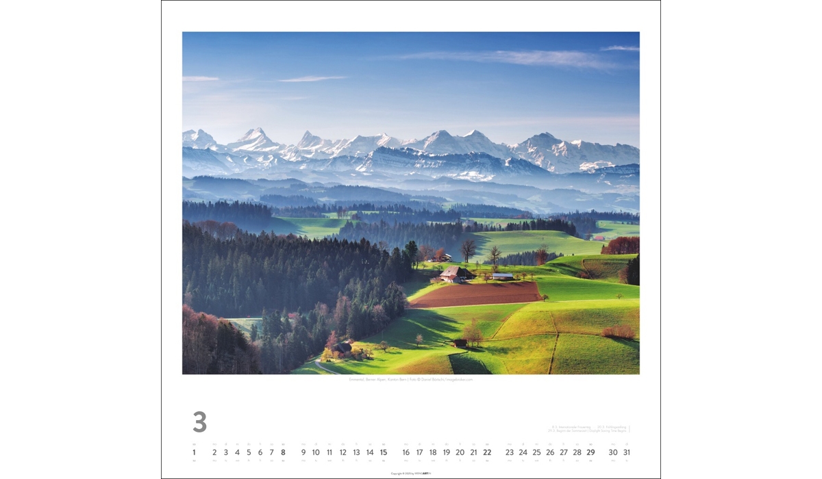 Werbekalender: Schweiz 2026