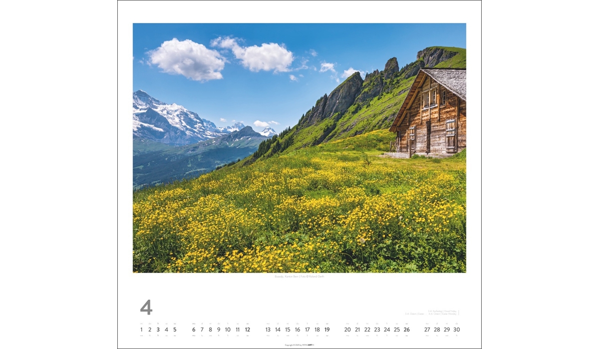 Werbekalender: Schweiz 2026