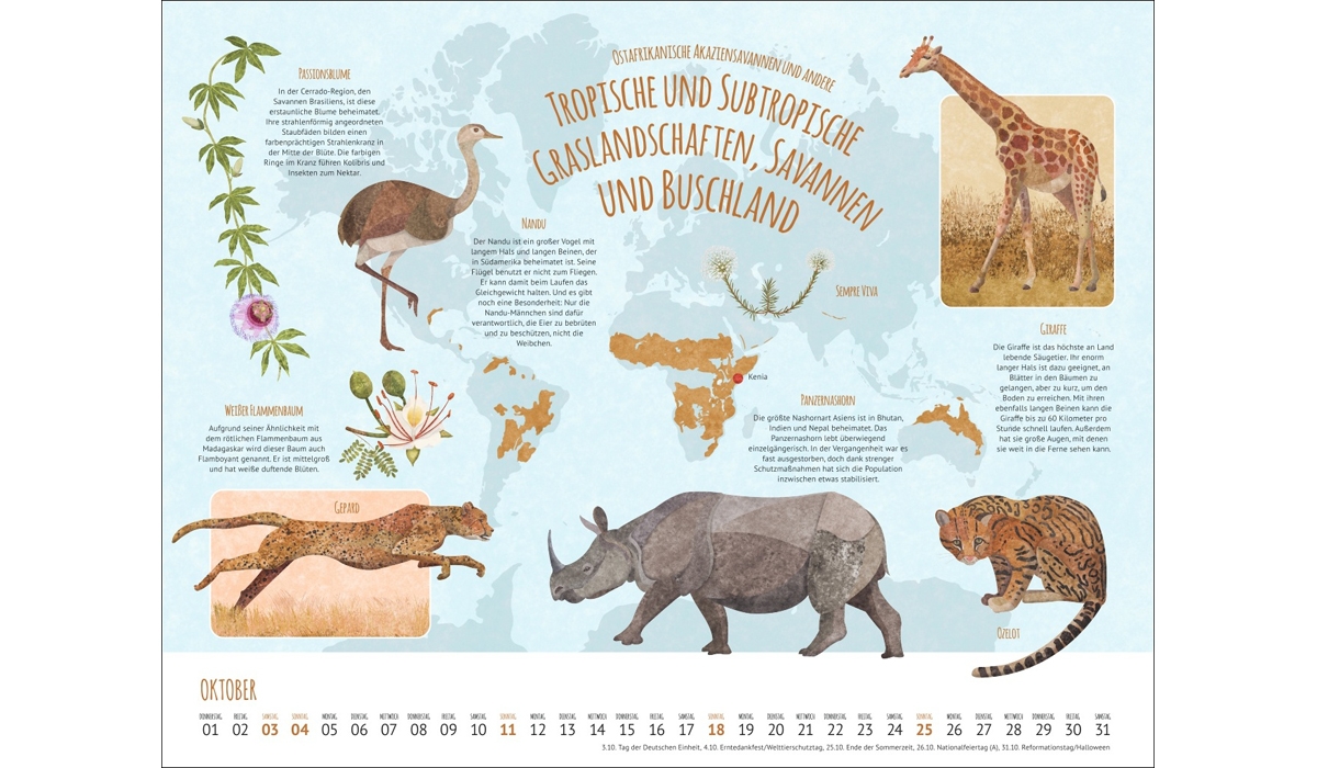 Werbekalender: Wo Tiere und Pflanzen zu Hause sind 2026