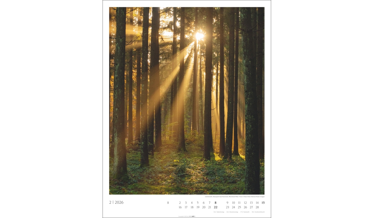 Werbekalender: Heimische Wälder 2026
