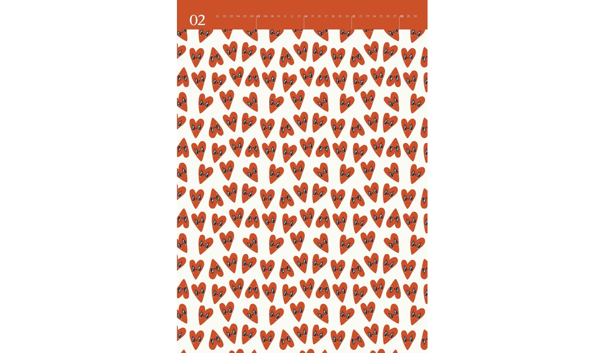 advertising calendar: Wrapping paper calendar PoD 2026