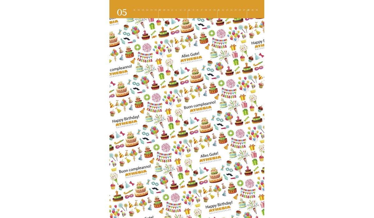 advertising calendar: Wrapping paper calendar PoD 2026