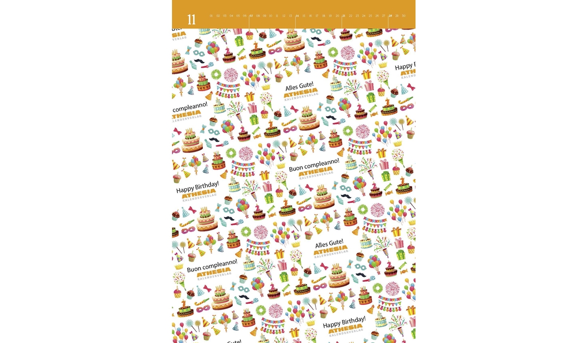 advertising calendar: Wrapping paper calendar PoD 2026