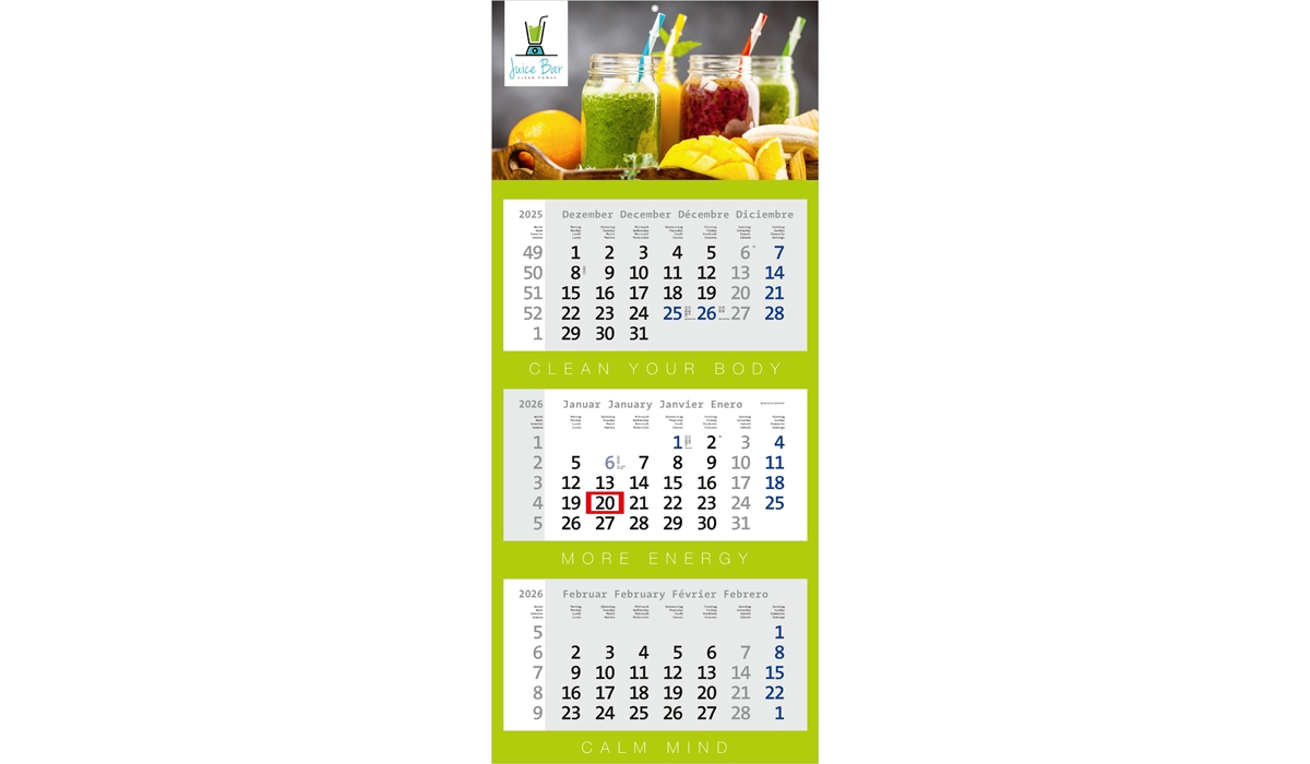 3-Monatskalender 2026 Centrum 3