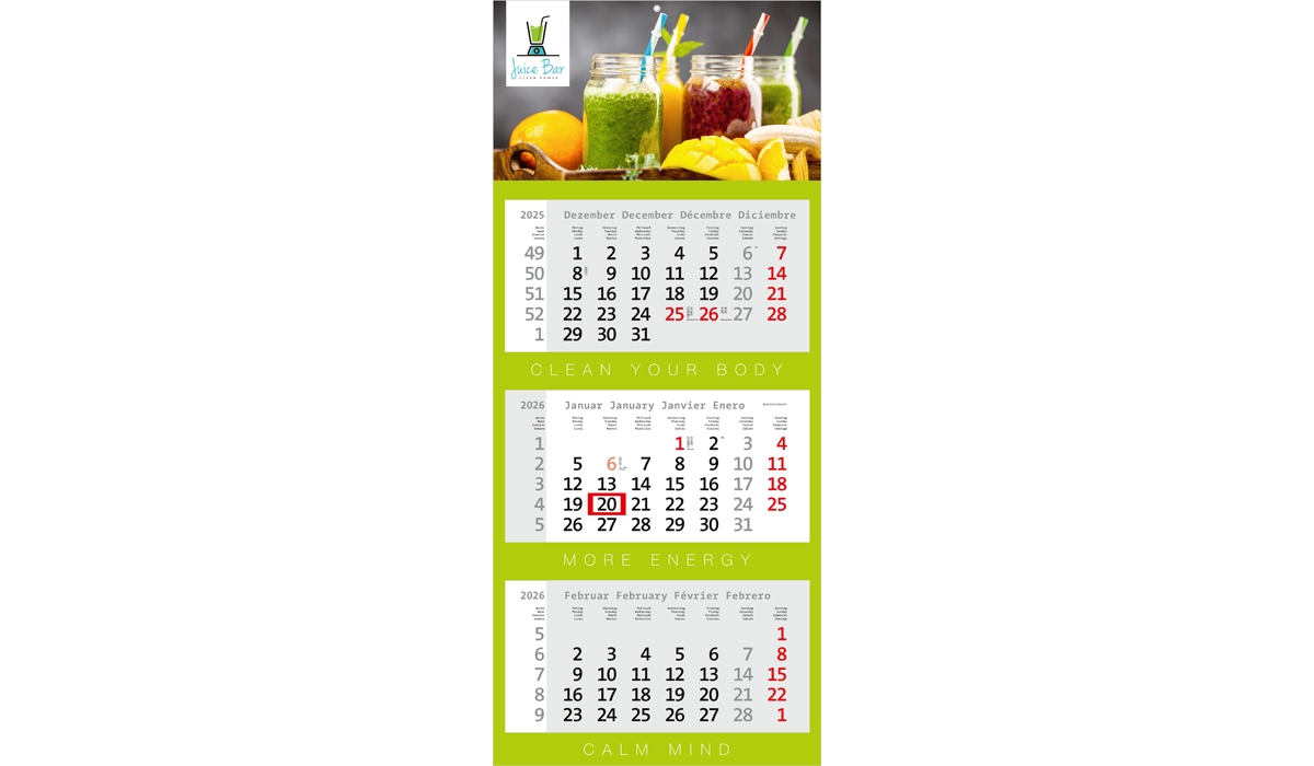 3-Monatskalender 2026 Centrum 3