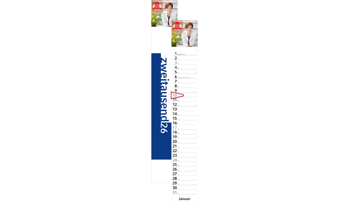 Streifenkalender 2026 Combi