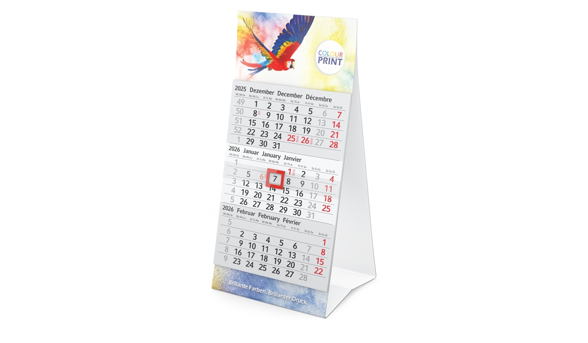 3-Monatskalender 2026 Mini 3 Standard