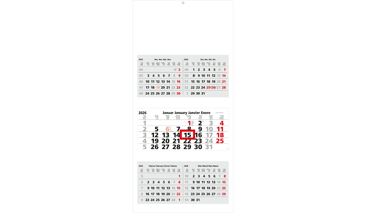 5-Monatskalender 2026 Multi 5