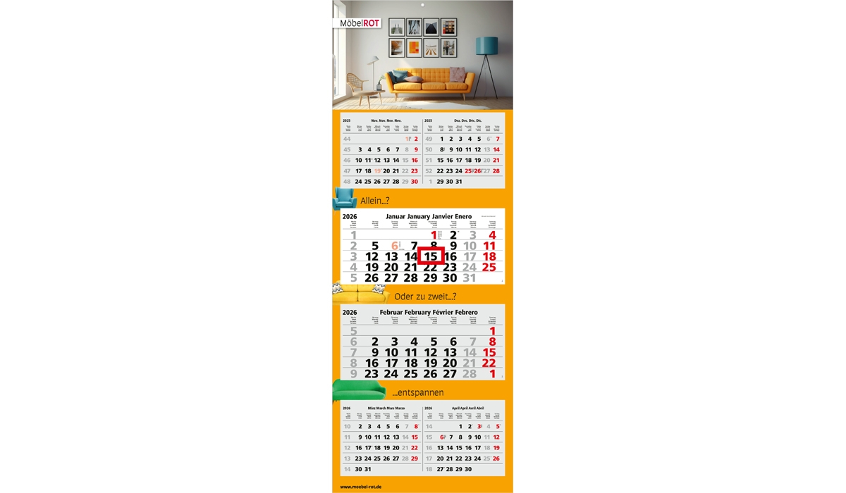 6-month calendar 2026 Multi 6
