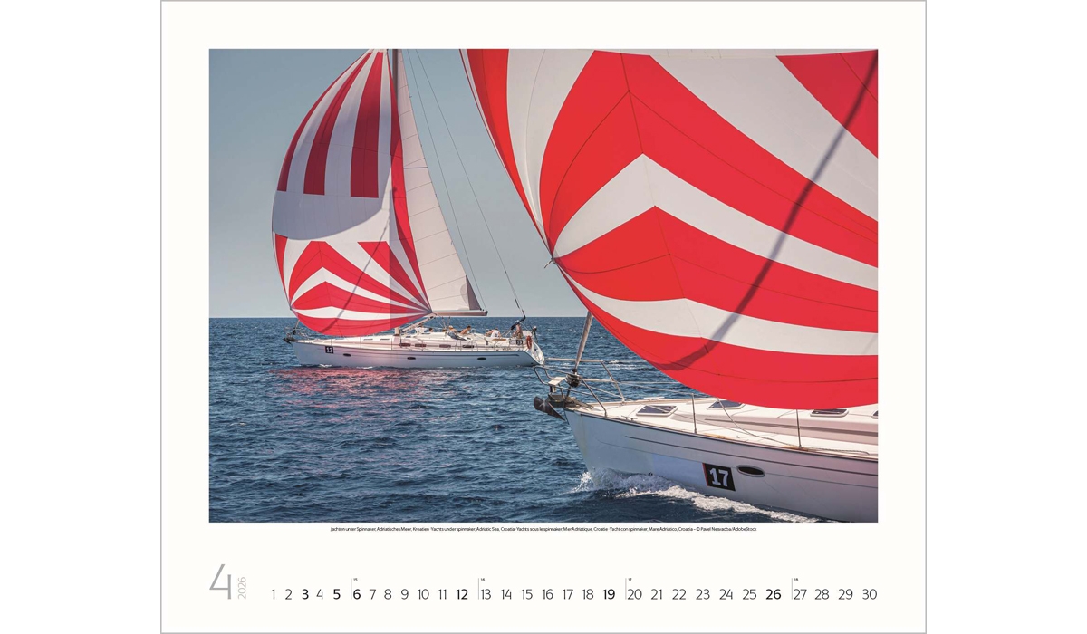 advertising calendar: Sailing 2026