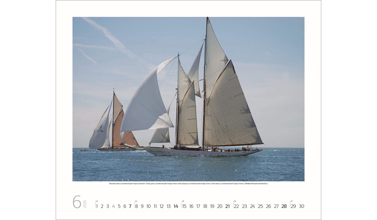 advertising calendar: Sailing 2026