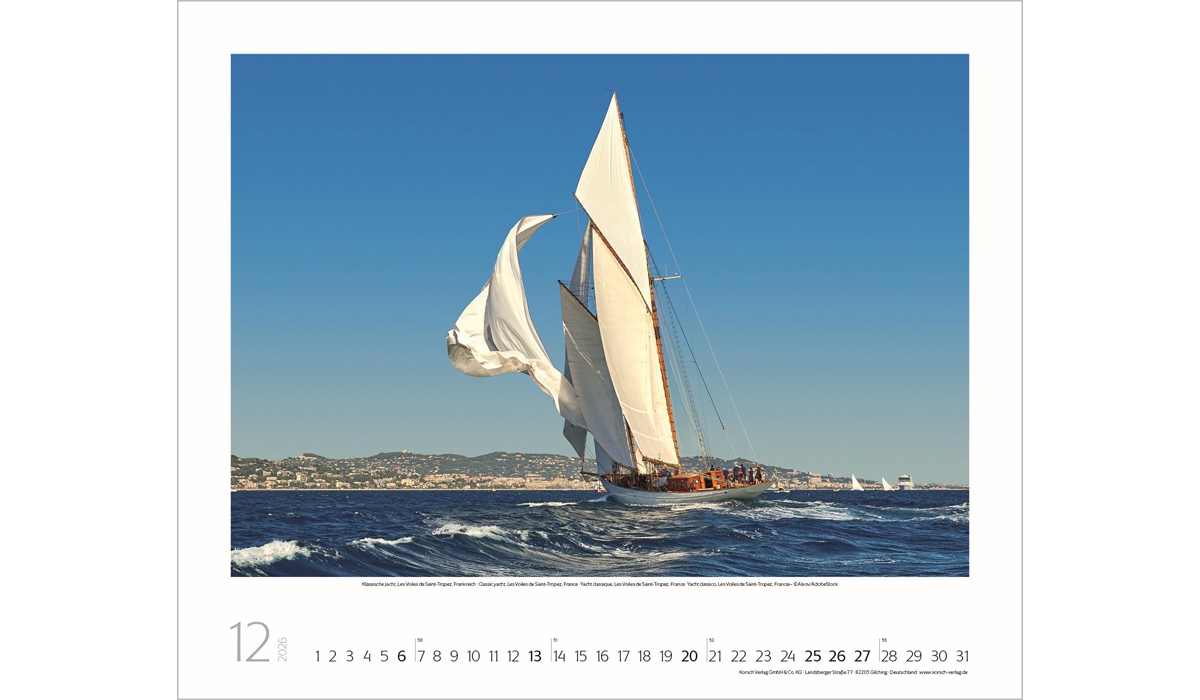 advertising calendar: Sailing 2026