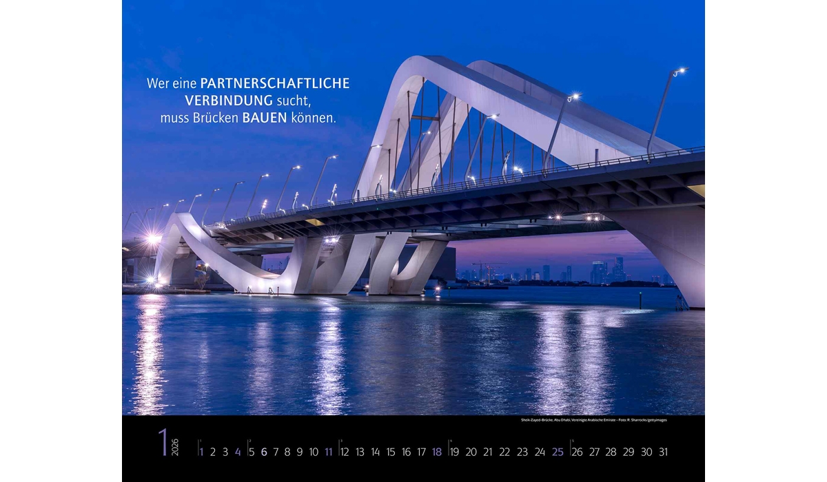 Werbekalender: Brücken, die verbinden 2026