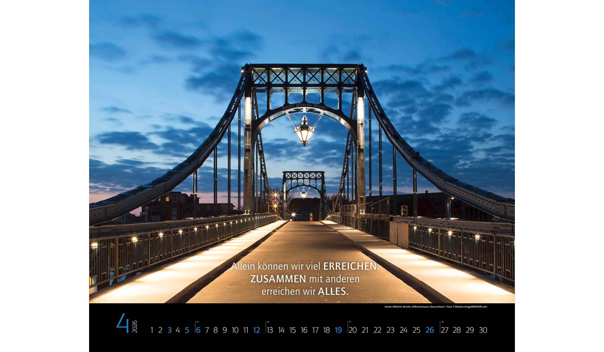 Werbekalender: Brücken, die verbinden 2026