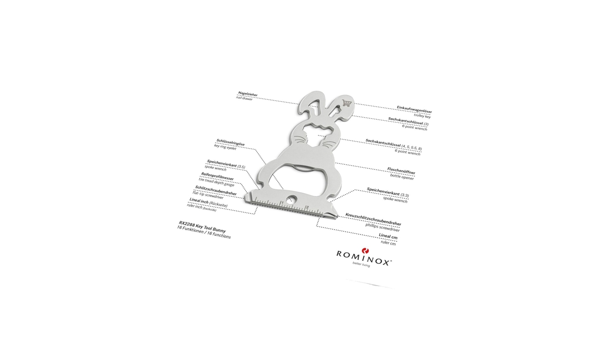 ROMINOX® Key Tool Bunny (16 Funktionen) Frohe Ostern