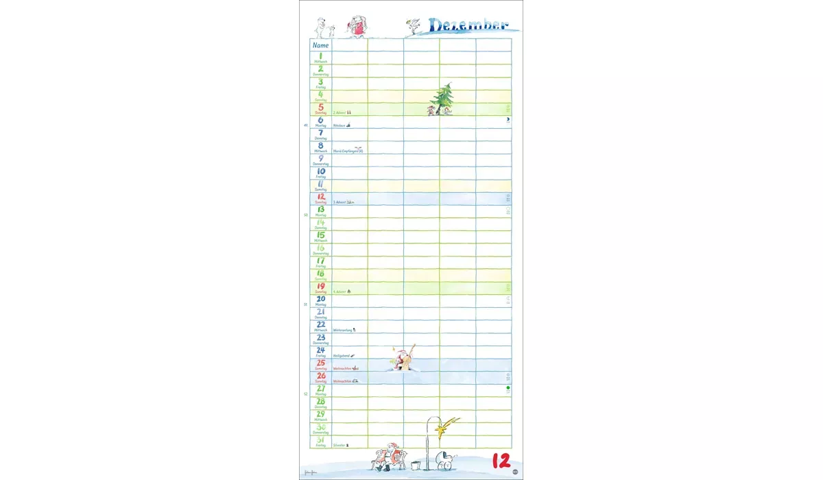 Heye Heine Familienplaner Kalender 2027