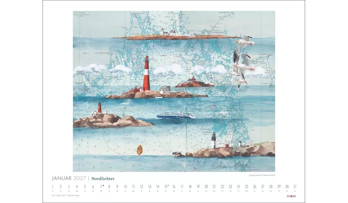 Nordlichter - See(h)karten Kalender 2027