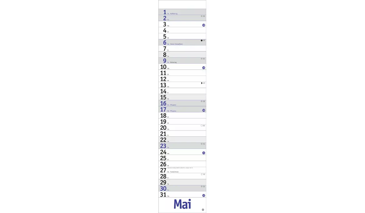 advertising calendar: Planners Long blue 2027