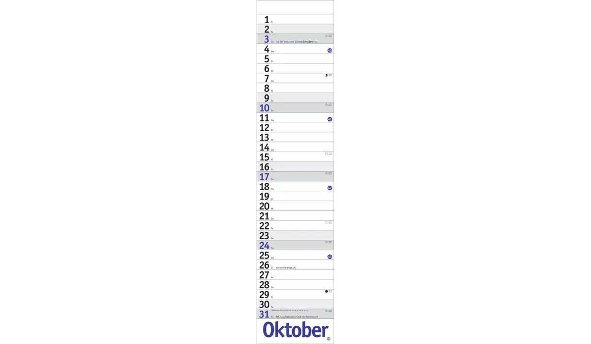 advertising calendar: Planners Long blue 2027