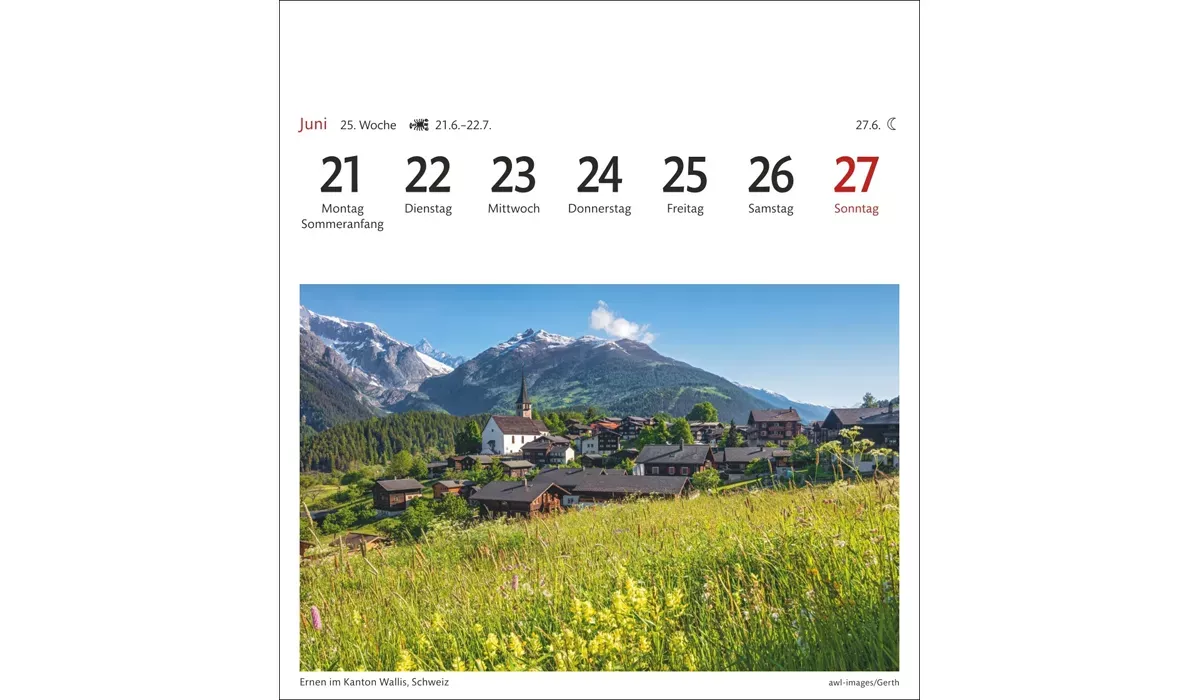 advertising calendar: Alpine Postcard Calendar 2027
