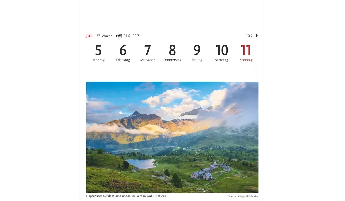 advertising calendar: Alpine Postcard Calendar 2027