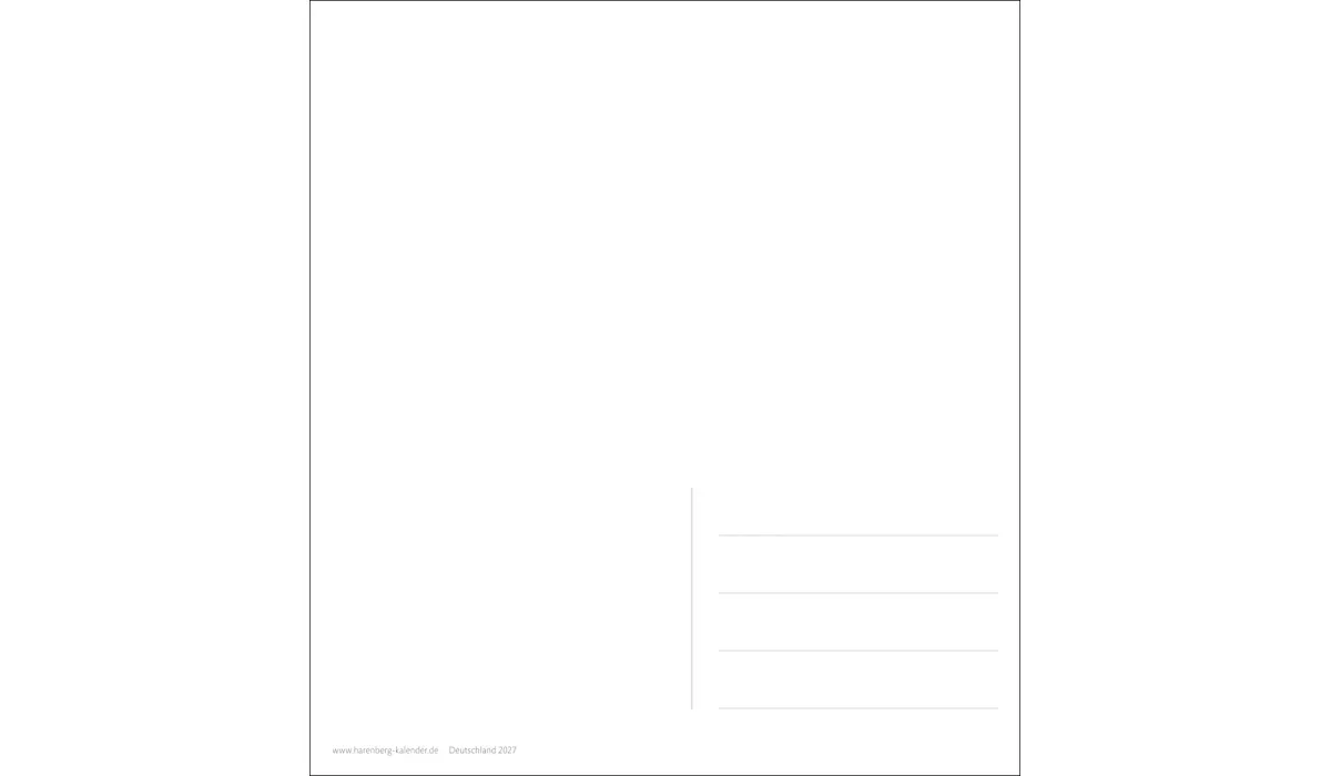 advertising calendar: Germany Postcard Calendar 2027