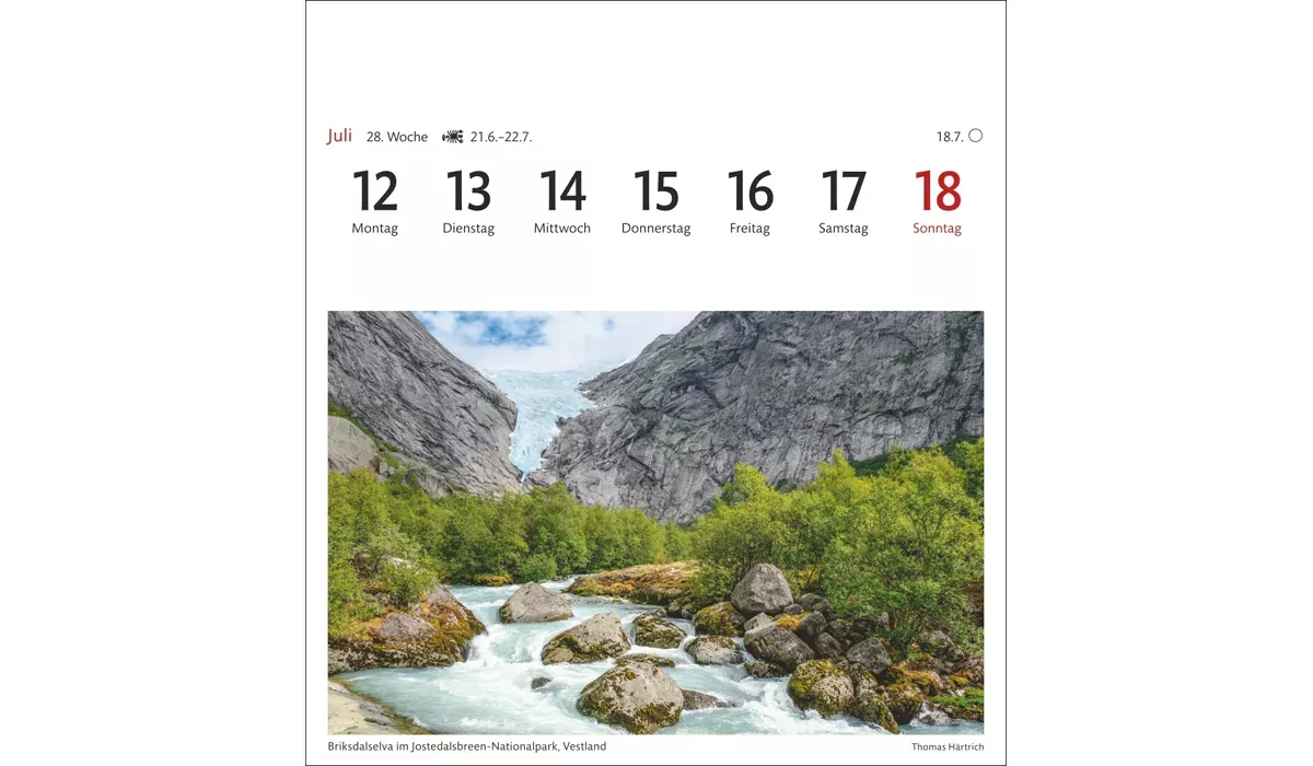 advertising calendar: Norway Postcard Calendar 2027