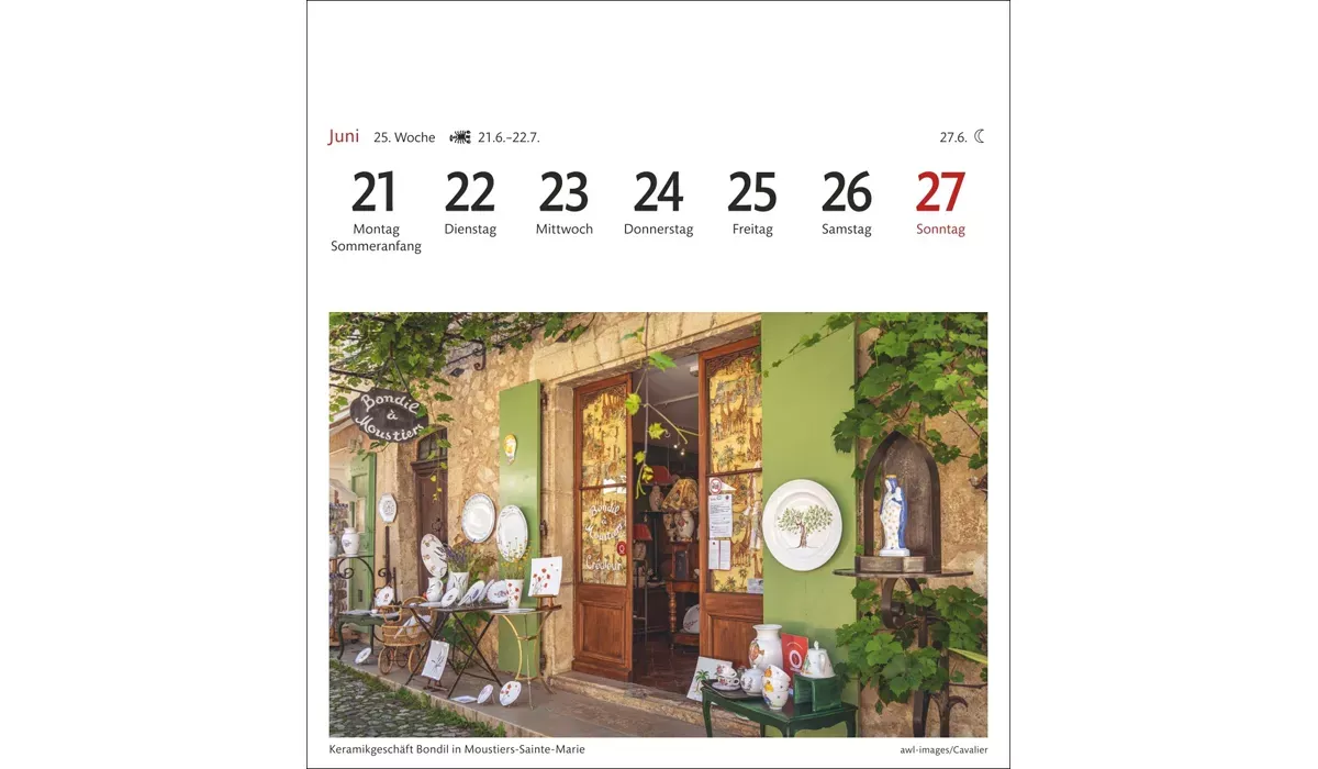 advertising calendar: Provence Postcard Calendar 2027