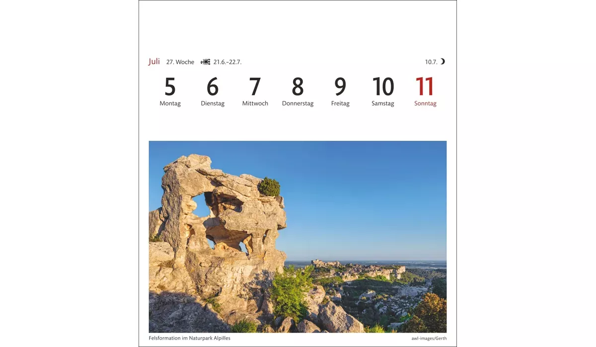 advertising calendar: Provence Postcard Calendar 2027