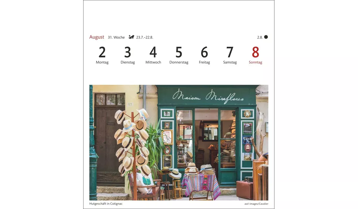 advertising calendar: Provence Postcard Calendar 2027