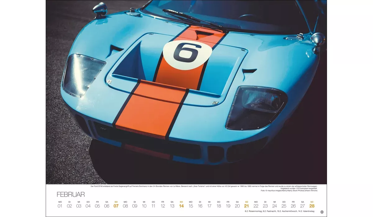 advertising calendar: Legendary Cars 2027