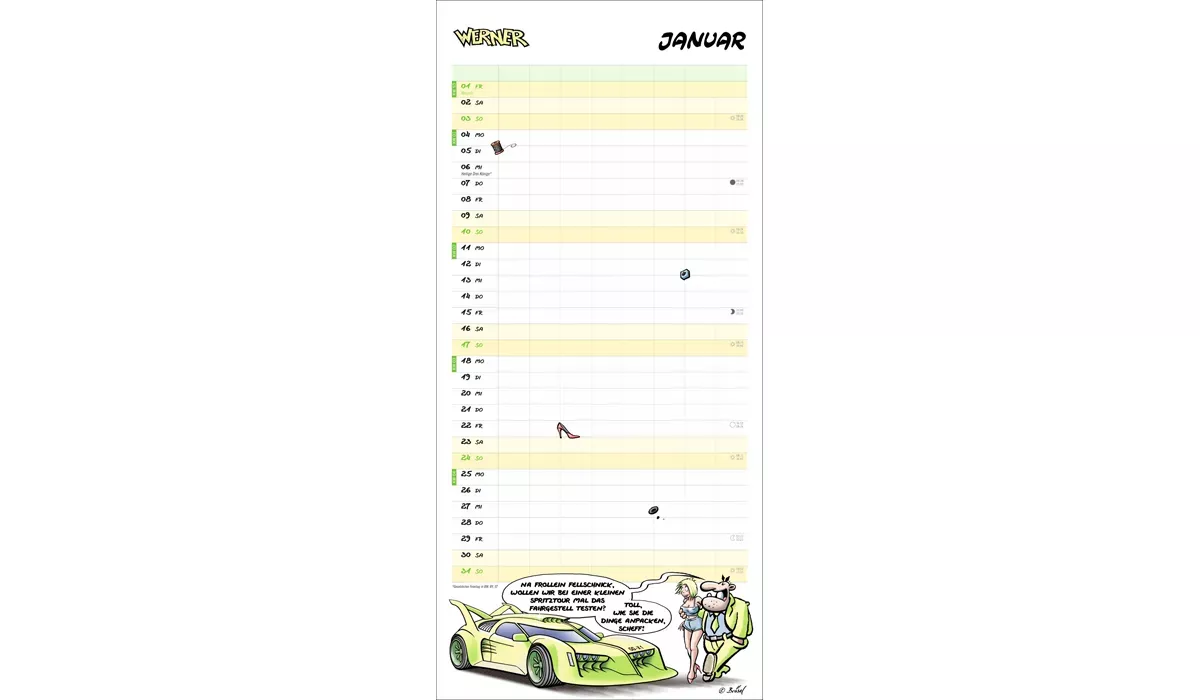 Heye Werner Werkstattplaner Kalender 2027