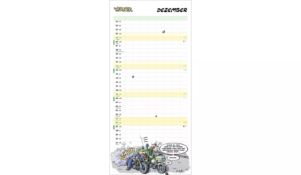Heye Werner Werkstattplaner Kalender 2027