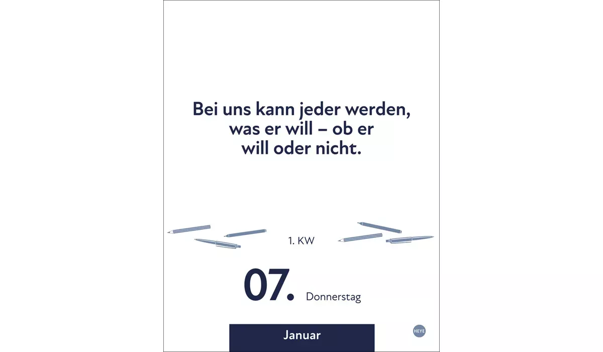 Heye Die besten Sprüche für lange Bürotage Tagesabreißkalender 2027