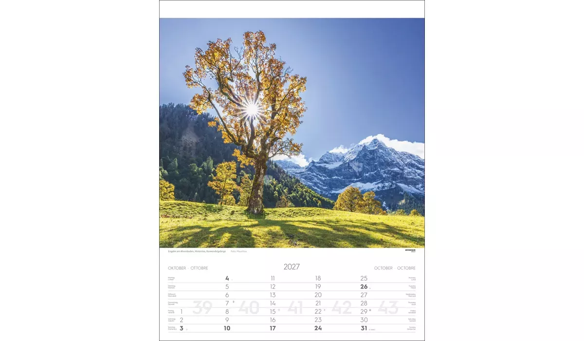 advertising calendar: Tyrol 2027