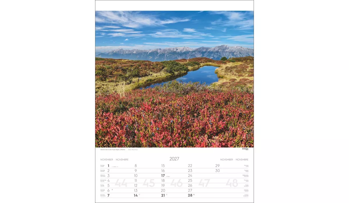 advertising calendar: Tyrol 2027