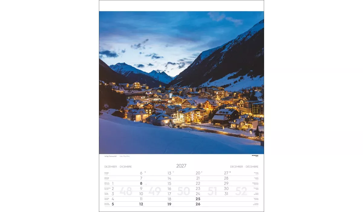 advertising calendar: Tyrol 2027