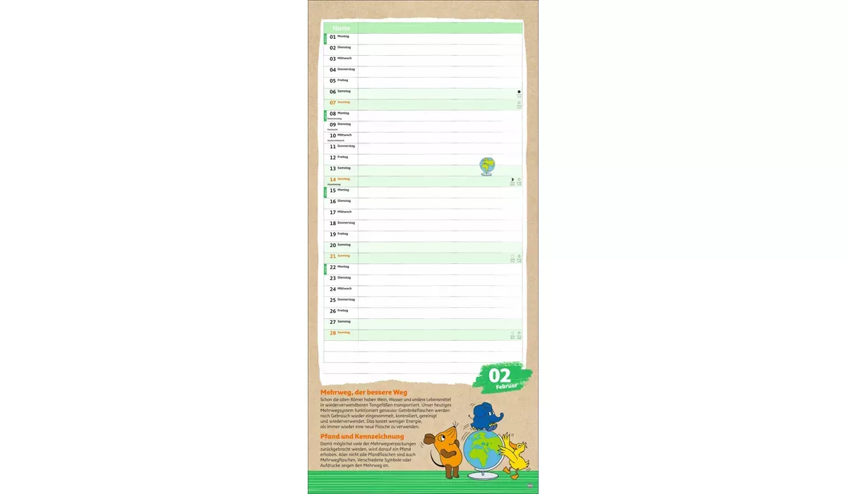 Heye Nachhaltig Planen mit der Maus Kalender 2027