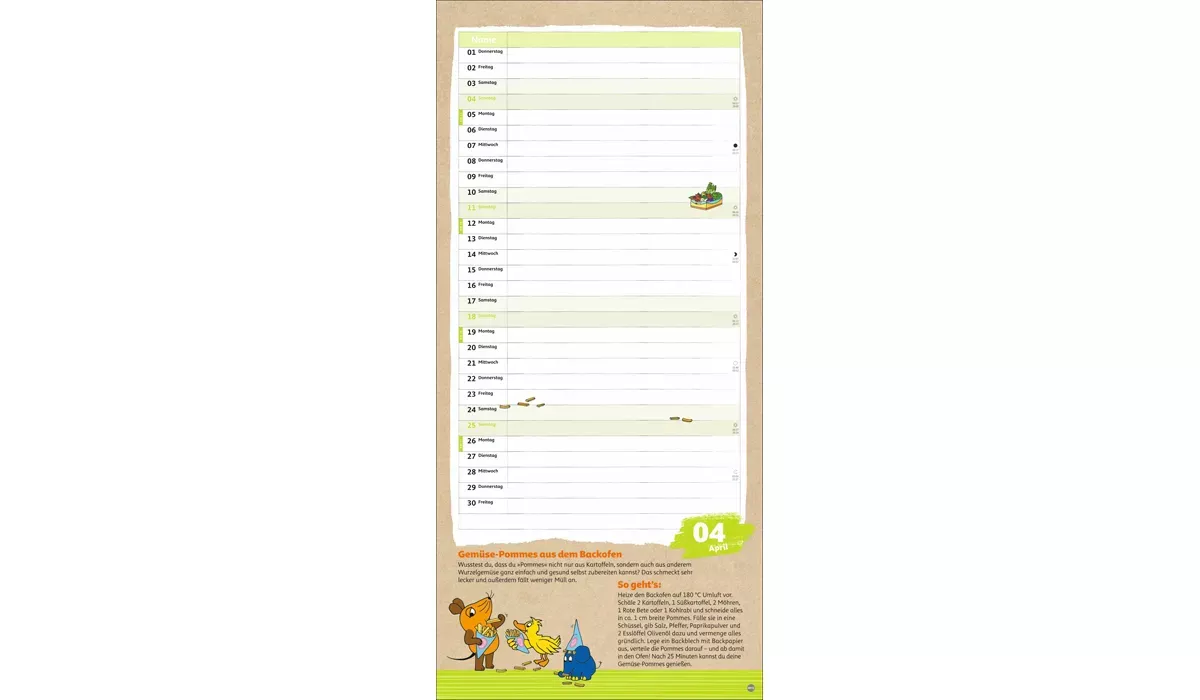 Heye Nachhaltig Planen mit der Maus Kalender 2027