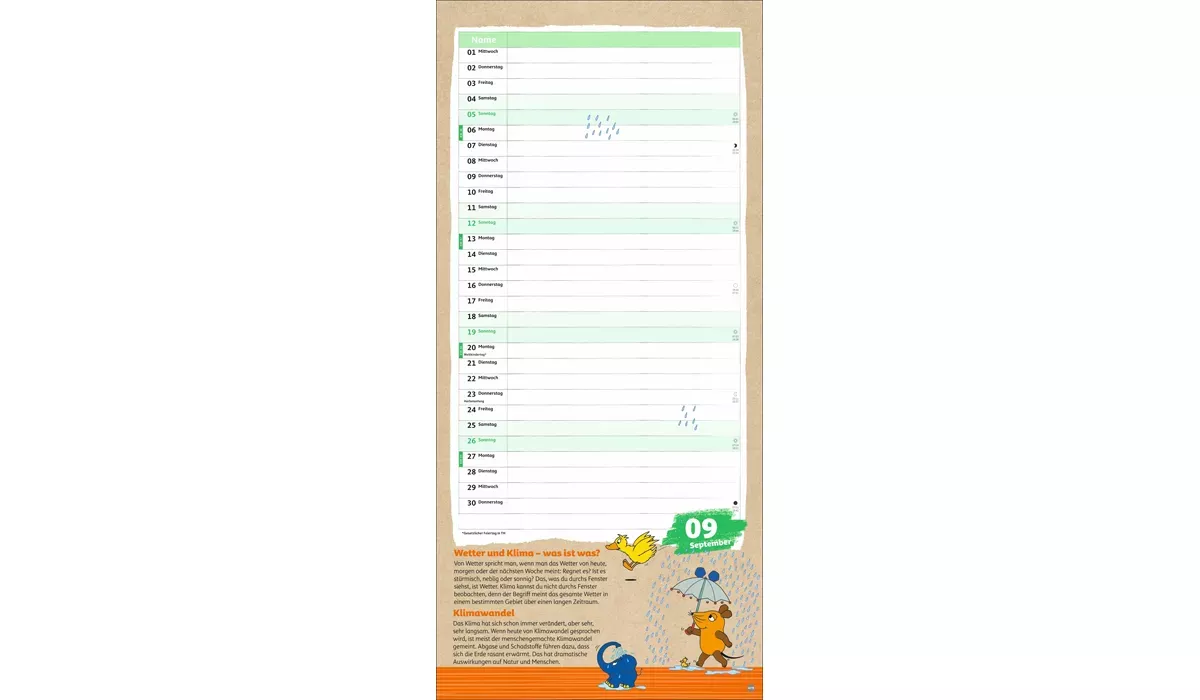 Heye Nachhaltig Planen mit der Maus Kalender 2027