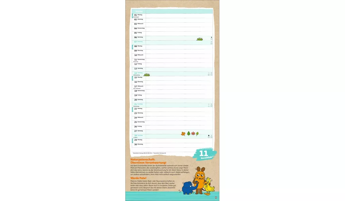 Heye Nachhaltig Planen mit der Maus Kalender 2027