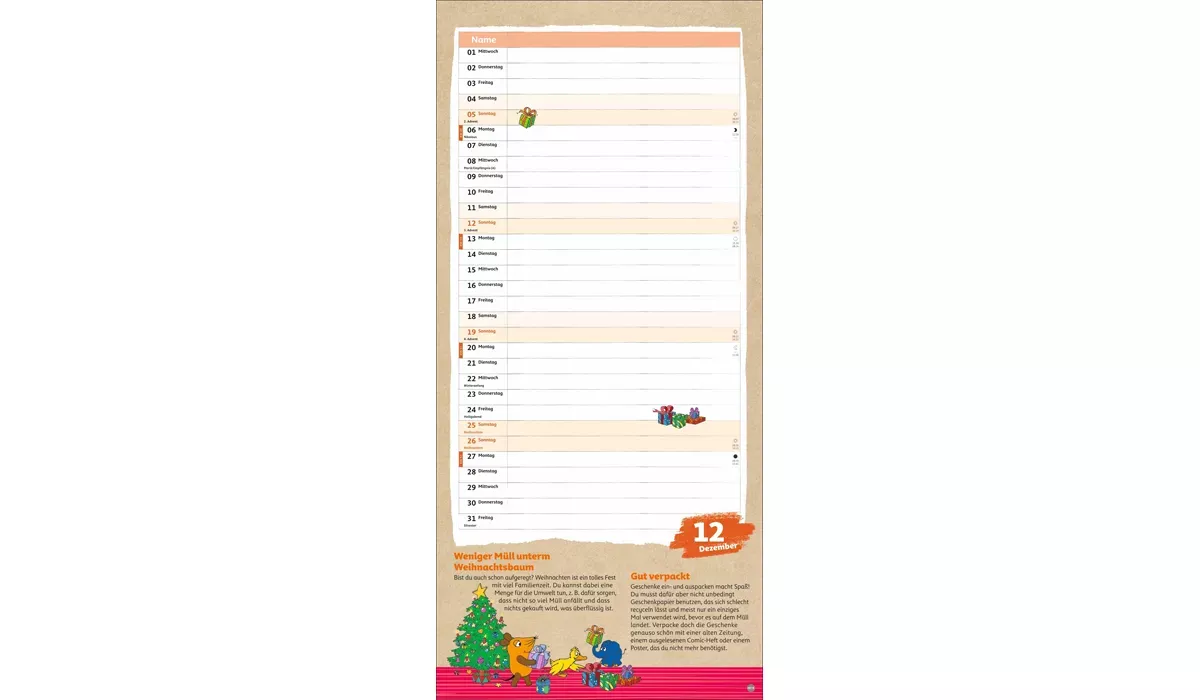 Heye Nachhaltig Planen mit der Maus Kalender 2027